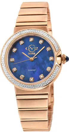 Gevril Group Sorrento Diamond Mother of Pearl Dial Ladies Watch 12446B