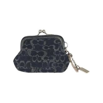 Coach Pre-owned Wallets, female, Black, Size: ONE SIZE Pre-owned Signature Canvas Leather Coin Case