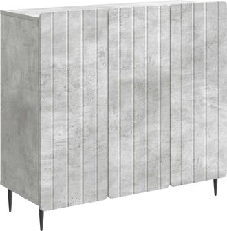 vidaXL Aparador Gris Hormig&oacute;n 89 X 34,5 X 82 Cm Madera De Ingenier&iacute;a Vidaxl