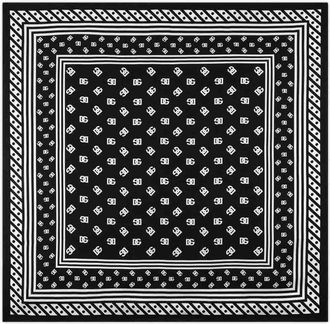 Dolce & Gabbana Scarf With All-Over Dg Logo Print
