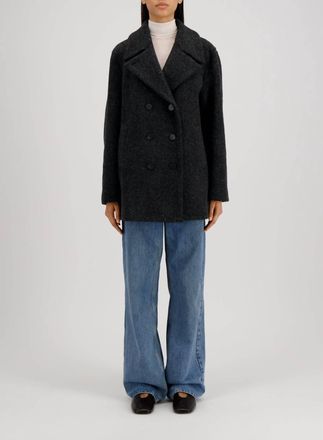 Harris Wharf London Sailor Double Breasted Jacket In Anthracite
