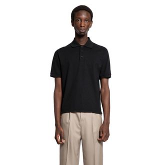 Saint Laurent Cassandre Polo In Cotton Nylon piqu&eacute;