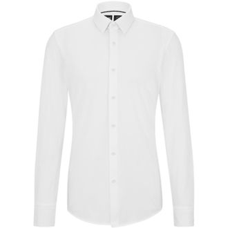 HUGO BOSS Mens Kent Slim FiT-Shirt in White - Size 17.5 inch
