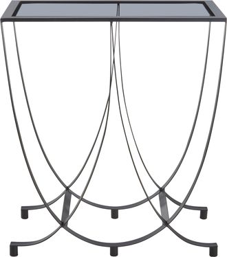 Premier Housewares Trento Console Table With Grey Glass Top