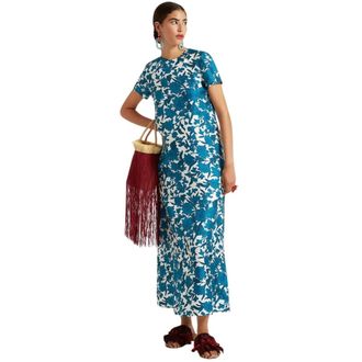 La DoubleJ Kleedjes, Dames, Blauw, S, Swing Dress