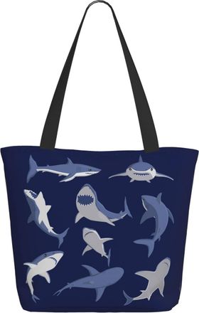 AOOEDM Pattern Of Shark Ladies Shopping Bag 13x11x7in.The Perfect ValentineS Day Gift.It Is The Best ValentineS Day Gift For Mom, Daughter, Wife,Etc
