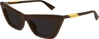 Bottega Veneta Zonnebrillen - unisex - Zonnebrillen - Bruin - 53 MM - Accessoires