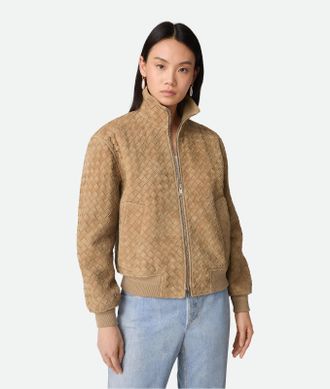 Bottega Veneta Intrecciato Suede Blouson - Bottega Veneta