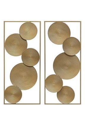 Parkland Collection Set of 2 Stacked Circle Wall Decor in Gold at Nordstrom Rack