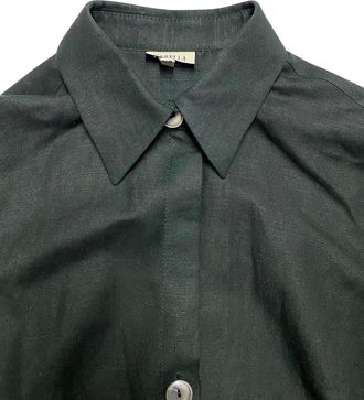 Marella Penny Shirt Dress in Black Linen