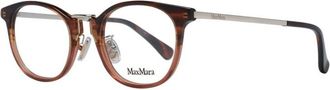 Max Mara Bruin Havana Ronde Plastic Bril - Dames - Brillen - Bruin - ONE Size - Accessoires