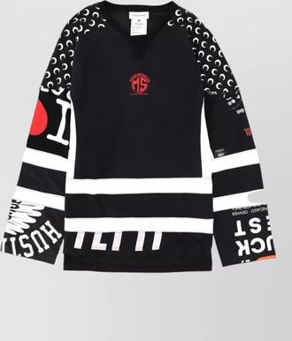 Marine Serre cotton graphic t-shirt