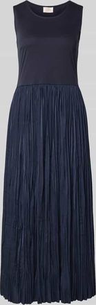 robe l&eacute;g&egrave;re Midikleid im 2-in-1-Look mit Rundhalsausschnitt in Marine, Gr&ouml;&szlig;e 34