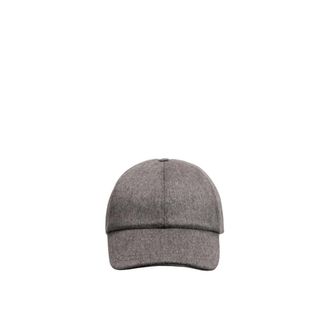 PESERICO Accessoires, Heren, Grijs, ONE Size, Wol, Visor Cap