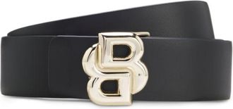 BOSS Reversible Italian-leather belt with Double B monogram