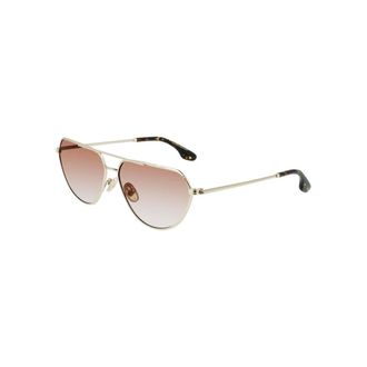 Victoria Beckham Sunglasses, female, Yellow, Size: ONE SIZE Metal Frame Aviator Sunglasses