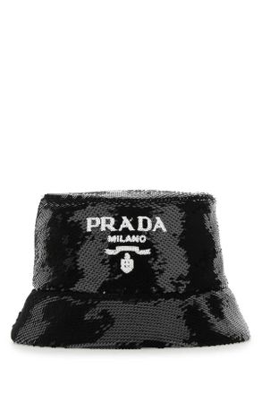 Prada Black Sequins Bucket Hat