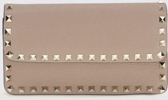 Valentino Garavani Mini borsa Rockstud Wallet on Chain in pelle di vitello a grana