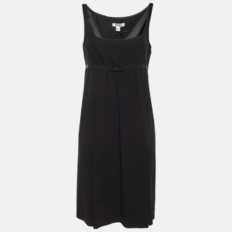 Moschino Cheap And Chic Black Crepe Sleeveless Mini Dress