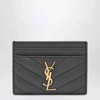 Saint Laurent Grey Cassandre card holder