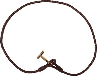 Tom Ford Gevlochten Leren Armband in Bruin