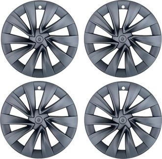 OEM Embellecedores De Rueda, Compatibles Con Tesla Model Y, Dise&ntilde;o De Repuesto De Alto Rendimiento, Negro Mate, Versi&oacute;n Mejorada, Para Juniper Model Y