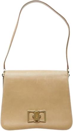 Ferragamo Pre-owned Shoulder Bag - Dames - Vintage Schoudertas - Beige - ONE Size - Leer - Vintage