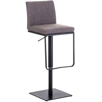 Clp Set di 2 sgabelli da bar con rivestimento in tessuto Panama grigio nero