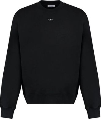 Off-white Logo Print Sweatshirt - Heren - Sweatshirts - Zwart - L - Katoen - Hoodies & sweatvesten