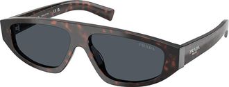 Prada PR C02SF Asian Fit 17N70B Mens Sunglasses Tortoiseshell Size 58