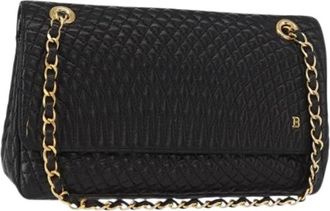 Bally Pre-owned Shoulder Bags, female, Black, Size: ONE SIZE Pre-owned Leather Shoulder Bag