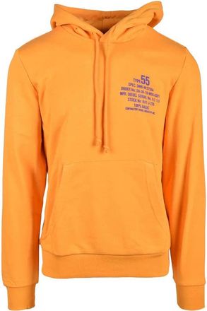 Diesel Orange Crewneck Cotton-Blend Sweatshirt