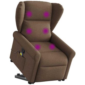 vidaXL Vidaxl - Silla De Masaje Reclinable De Pie De Tela Marr&oacute;n