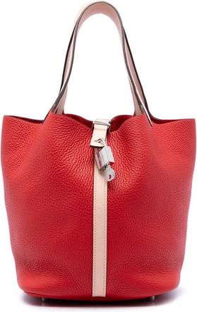 Herm&egrave;s Pre-owned Hermes Bicolor Clemence and Swift Picotin Lock 22 Ladies 0TLFF0PR7PAN2POA