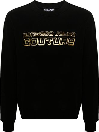 Versace Jeans Couture rubberised-logo T-shirt - men - Cotton - L - Black