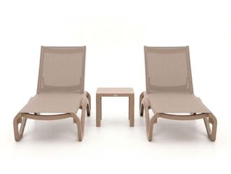 Forza Furniture Forza Russi ligbed set 3-delig stapelbaar verstelbaar