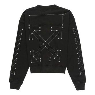 Off-white Mens Off-White Cotton Round Neck Pullover Black OMBA035E19E300011091