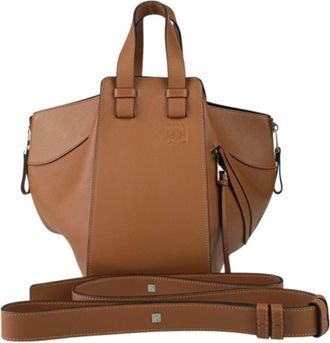 Loewe Hammock Brown Leather Handbag Shoulder Bag Tote Bag (Pre-Owned)