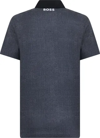 HUGO BOSS Mens Short-Sleeved Polo Shirt Black Technical Fabric Polyester T-shirts And Polos