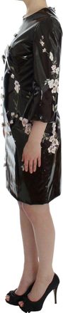 Dolce & Gabbana Womens Black Floral 3-4 Sleeve Sheath Dress