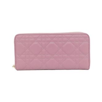 Dior Pink Leather Long Wallet (Bi-Fold) (Pre-Owned)