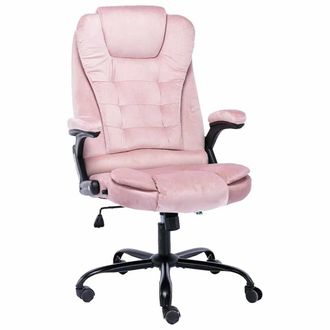 vidaXL Silla De Oficina De Terciopelo Rosa Vidaxl