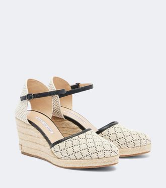 Manolo Blahnik Espadrahi raffia-effect espadrille wedges