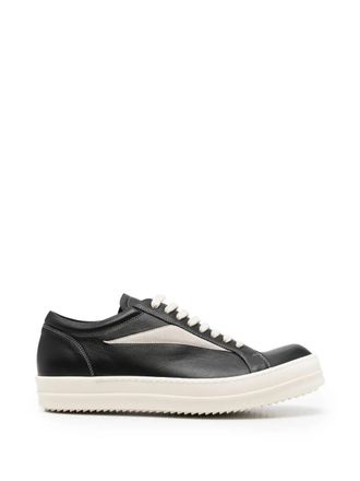 Rick Owens Trainers Black Leather Vintage Sneakers