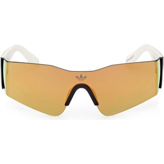 adidas Shield Sunglasses in Matte Black /Brown Mirror at Nordstrom