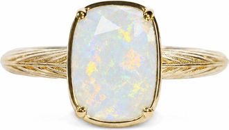 Sterling Forever Sterling Silver Mini Opal Elongated Cushion Ring