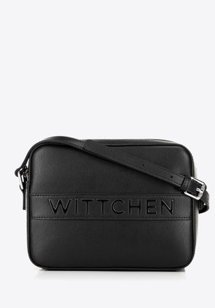 Wittchen Dames Leren Crossbody Tas Box Zwart Natuurlijk Leer