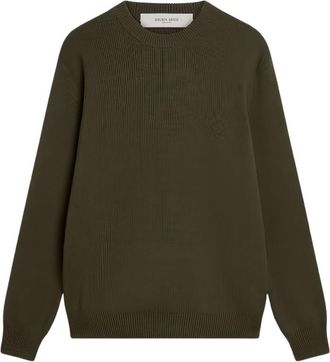 Golden Goose Green Crewneck Logo Sweater