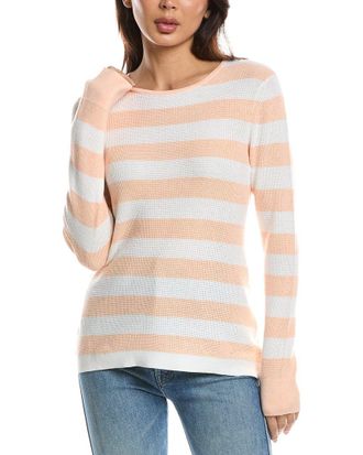 Fort&eacute; Cashmere Thermal Crewneck Cashmere-Blend Sweater