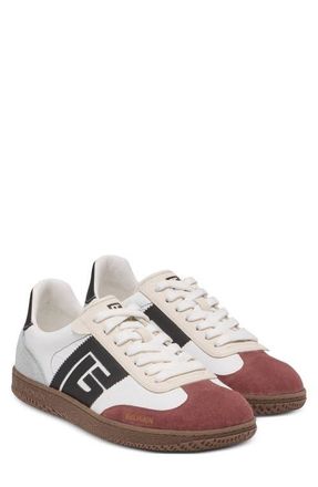 Balmain Swan Low Top Sneaker in Gl0 White/Burgundy at Nordstrom, Size 11Us